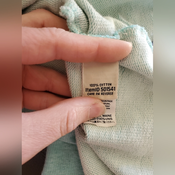 L.L. Bean Sea Foam Green 1/2-button Pullover, Sweater Size Small Classic Boho - Picture 9 of 14